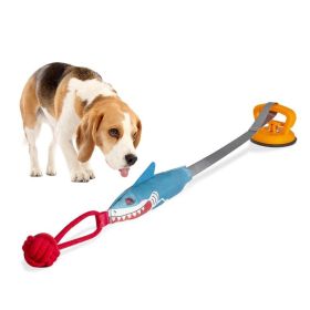 PROKEl Shark Shaped Pet Toy, Interactive TwineToy Ball Dog Toy With Suction Cup, Pet Chew ToyFor Dogs & Cats Funny Dogtoys Squeaky Toys Dogtraining Ro