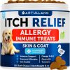 Dog Allergy Relief Chews Itching Skin Relief for Dogs Fish Oil Omega 3 Seasonal Allergies Pills Skin & Coat Anti ItchHot Spots Treatment Canine Immun
