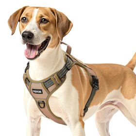 VEVOR Dog Harness for Large Dogs, No Pull Tactical Dog Harness Adjustable Pet Vest, with Handle, Metal Rings, Buckles, Reflective Stitching Nylon Oxf