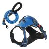 VEVOR Dog Harness for Large Dogs, No Pull Adjustable Dog Vest Pet Harness, with 5ft Leash, Handle, Metal Rings, Buckles, Reflective Stitching 600D Ox