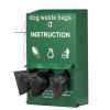 VEVOR Dog Poop Bag Dispenser with Hand Wash Bottle, Lockable Outdoor Dog Waste Bag Holder with 600 Waste Bags, Stake, Pole, Fence & Wall Mounted Dog