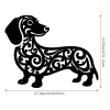 "Black Iron Dachshund Dog Metal Wall Art ��� Modern Home & Outdoor Decor for Living Room, Bedroom, Bathroom, Garden, Patio | Waterproof, Rustproof &