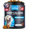 Hemp Calming Chews for Dogs Dog Calming Treats Anxiety Relief for Dogs with L Theanine Chamomile Extract Valerian Root Dog Anxiety Relief for Travel