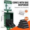 VEVOR Dog Waste Station with Hand Wash Bottle, Commercial Dog Poop Station, 11.5 Gallons Pet Waste Bin with 50 Can Liners, Bag Dispenser & 600 Waste