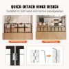 VEVOR Free Standing Dog Gate, 32" H x 96.5" W Freestanding Pet Gate, 4 Panels Foldable Dog Gate for Wide and Narrow Passageways, Expandable Dog Barri