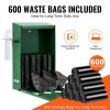 VEVOR Dog Poop Bag Dispenser with Hand Wash Bottle, Lockable Outdoor Dog Waste Bag Holder with 600 Waste Bags, Stake, Pole, Fence & Wall Mounted Dog
