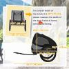 Dog Bike Trailer with Hitch Coupler, Quick Release Wheels, Reflectors, Flag for Medium Dogs, Black