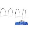 Dog Agility Kit Pet Obstacle Course Training Equipment Outdoor with Weave Poles, Carry Bag, Black