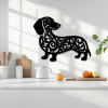 "Black Iron Dachshund Dog Metal Wall Art ��� Modern Home & Outdoor Decor for Living Room, Bedroom, Bathroom, Garden, Patio | Waterproof, Rustproof &