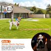 990FT Range Dog Wireless Fence Remote Training Collar IPX6 Waterproof Receiver with 0-9 Levels Beep Vibration Shock Mode 4 Channels Rechargeable Tran