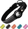 Reflective AirTag Dog Collar; ivienx Apple Air Tag Heavy Duty Dog Collar [Wide] Padded Pet Collar with AirTag Case Holder Accessories for Small Mediu