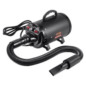 VEVOR Dog Dryer, 2000W/2.7HP Dog Blow Dryer, Pet Grooming Dryer with Adjustable Speed and Temperature Control, Pet Hair Dryer with 4 Nozzles and Exte (Defalut: Defalut)